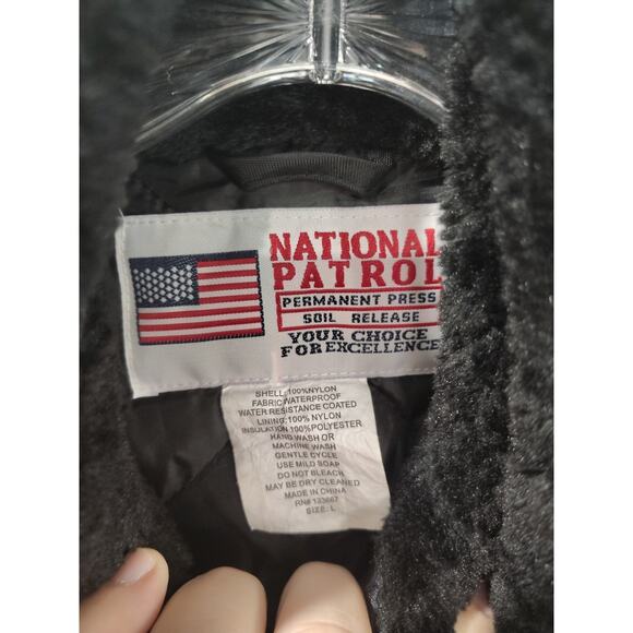 National Patrol Men's Bomber Jacket Security Officer Waterproof Zip Military L - Picture 4 of 6